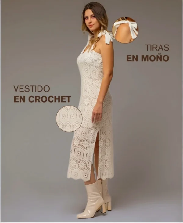 vestido romance croche